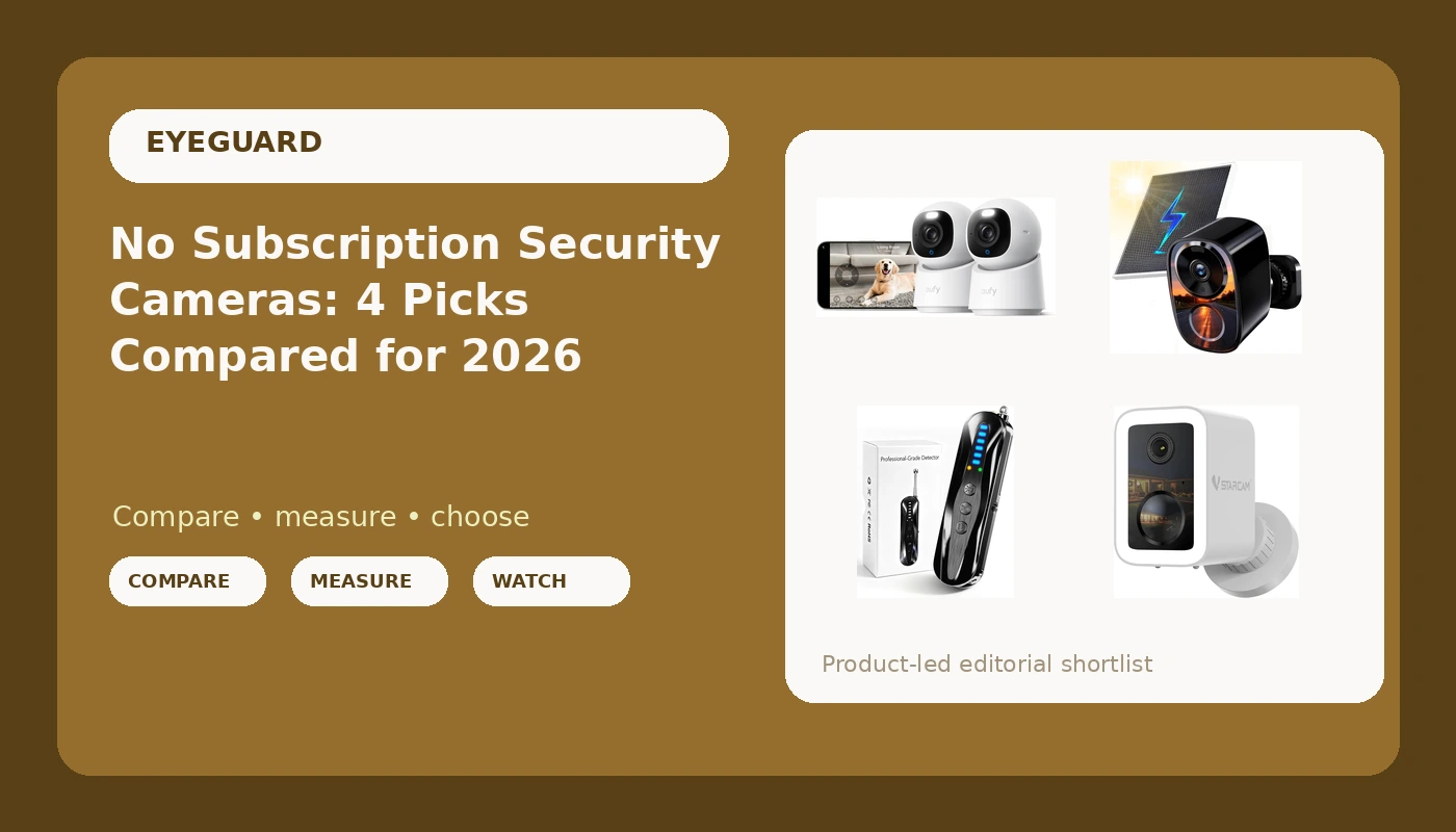 No Subscription Security Cameras: 4 Picks Compared for 2026