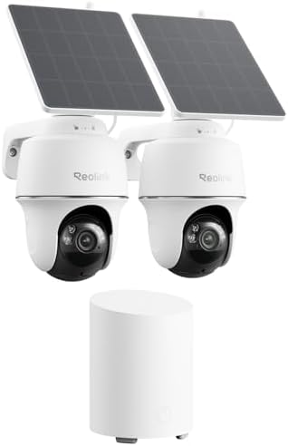 REOLINK 360° PT Solar Security Cameras Wireless Outdoor System 2 Pack (B0FM45MSS8)
