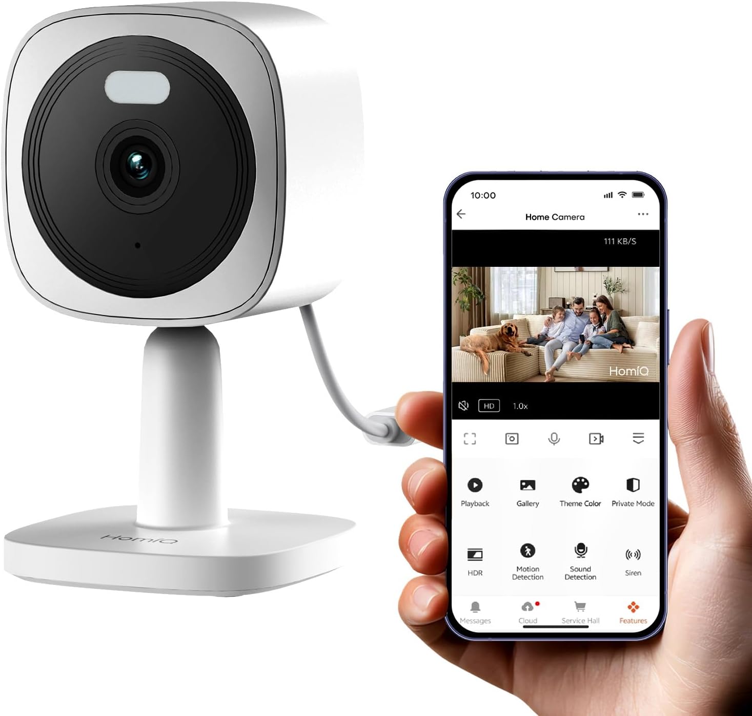 5MP Smart Security Camera with Full Colour Night Vision (White, MP, 5)